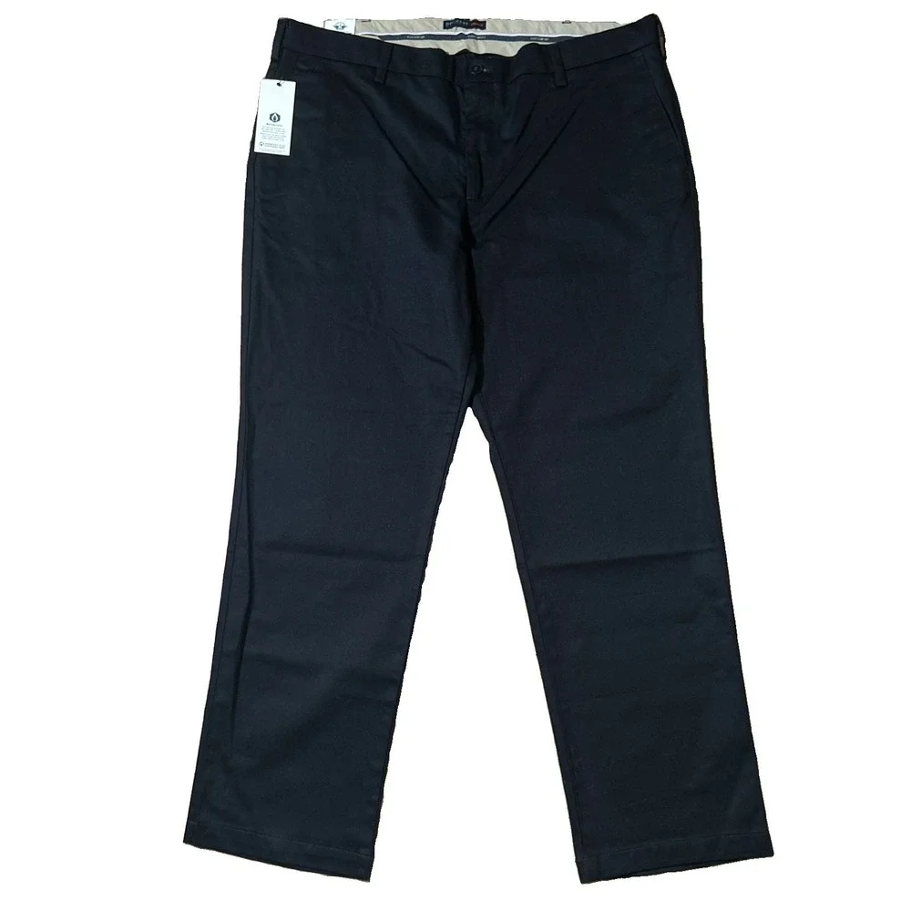 NWT Dockers Pants Men's 40x30 Black Straight Fit Signature Khaki Stretch Comfort